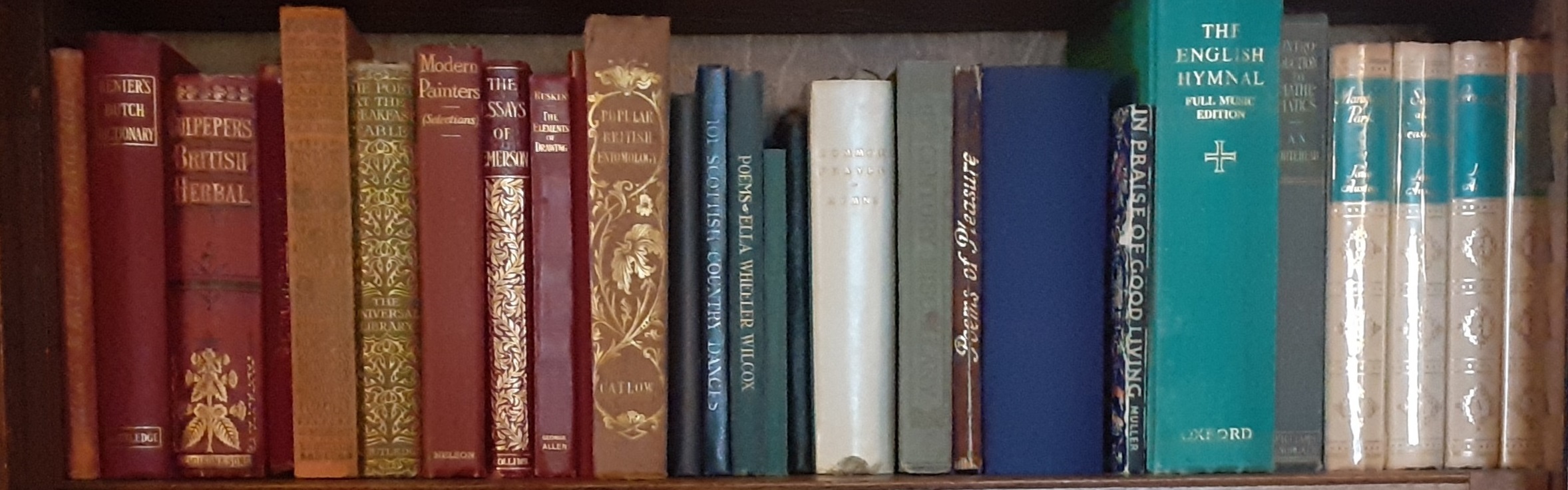 A selection of antique classic books.